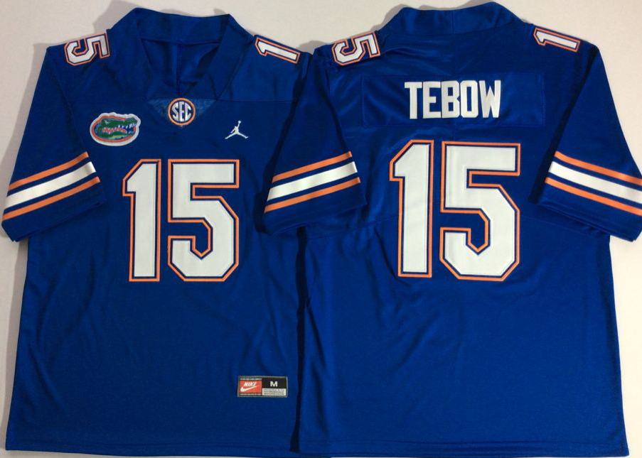 NCAA Men Jordan Florida Gators Blue #15 TEBOW